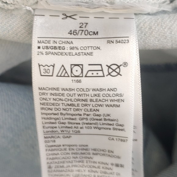 💙 GAP Two Toned Color block denim skirt - Picture 6 of 7